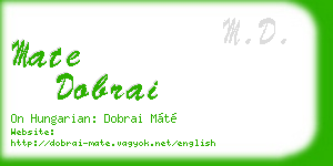 mate dobrai business card